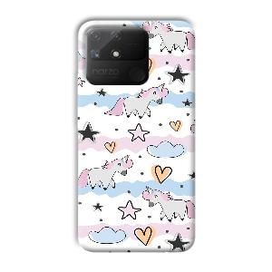 Unicorn Pattern Phone Customized Printed Back Cover for Realme Narzo 50A