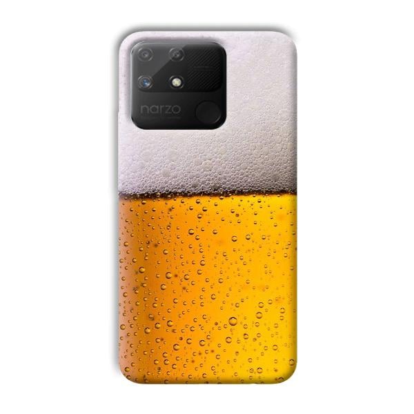 Beer Design Phone Customized Printed Back Cover for Realme Narzo 50A