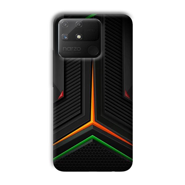 Black Design Phone Customized Printed Back Cover for Realme Narzo 50A