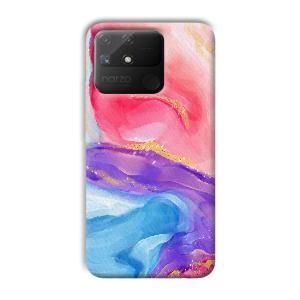 Water Colors Phone Customized Printed Back Cover for Realme Narzo 50A