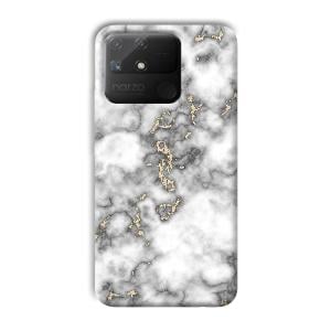 Grey White Design Phone Customized Printed Back Cover for Realme Narzo 50A