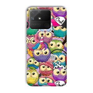 Colorful Owls Phone Customized Printed Back Cover for Realme Narzo 50A
