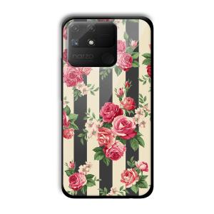Wall of Flowers Customized Printed Glass Back Cover for Realme Narzo 50A