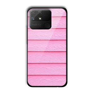 Pink Waves Customized Printed Glass Back Cover for Realme Narzo 50A