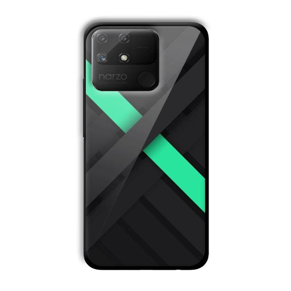 Green Cross Customized Printed Glass Back Cover for Realme Narzo 50A