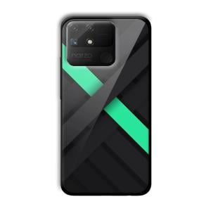 Green Cross Customized Printed Glass Back Cover for Realme Narzo 50A