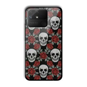 Red Skull Customized Printed Glass Back Cover for Realme Narzo 50A