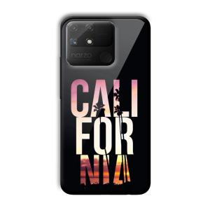 California Customized Printed Glass Back Cover for Realme Narzo 50A