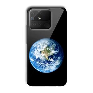 Floating Earth Customized Printed Glass Back Cover for Realme Narzo 50A