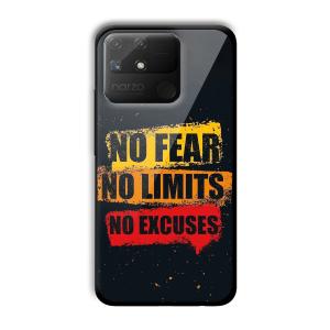 No Fear Customized Printed Glass Back Cover for Realme Narzo 50A