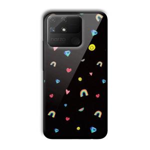 Multi Object Customized Printed Glass Back Cover for Realme Narzo 50A
