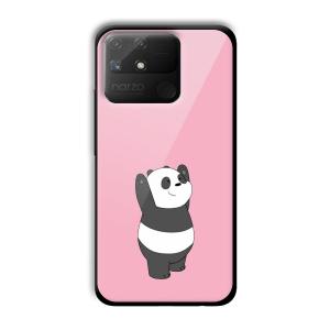 Pink Panda Customized Printed Glass Back Cover for Realme Narzo 50A