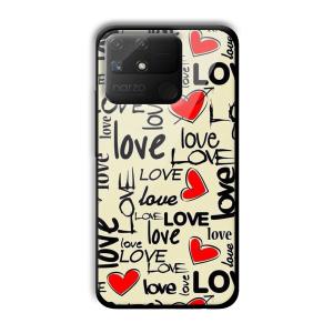 Love Customized Printed Glass Back Cover for Realme Narzo 50A