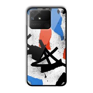 Abstract Graffiti Customized Printed Glass Back Cover for Realme Narzo 50A