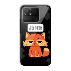 Very Funny Sarcastic Customized Printed Glass Back Cover for Realme Narzo 50A