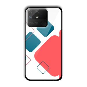 Abstract Squares Customized Printed Glass Back Cover for Realme Narzo 50A