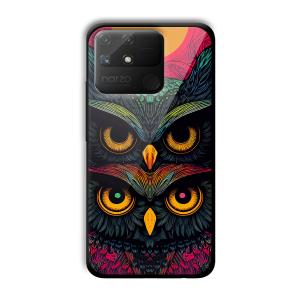 2 Owls Customized Printed Glass Back Cover for Realme Narzo 50A