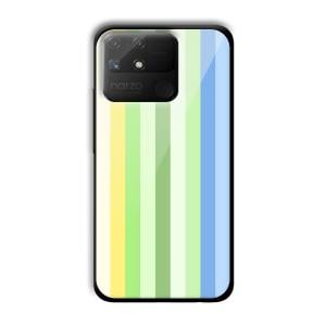Green and Blue Customized Printed Glass Back Cover for Realme Narzo 50A