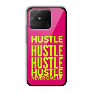 Never Give Up Customized Printed Glass Back Cover for Realme Narzo 50A