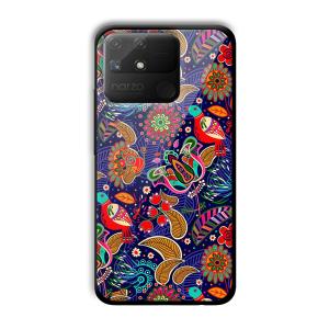 Animal Sketches Customized Printed Glass Back Cover for Realme Narzo 50A