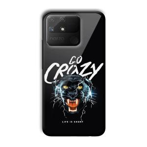 Go Crazy Customized Printed Glass Back Cover for Realme Narzo 50A