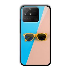 Cool Sunglasses Customized Printed Glass Back Cover for Realme Narzo 50A