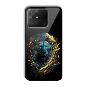 Golden Lion Customized Printed Glass Back Cover for Realme Narzo 50A