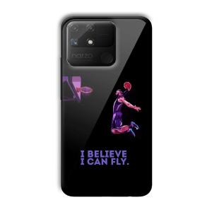 I Believe Customized Printed Glass Back Cover for Realme Narzo 50A