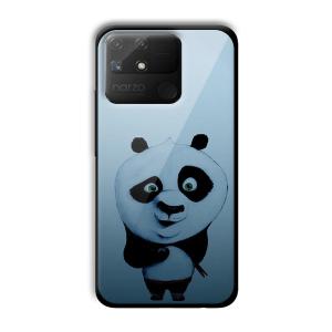 Cute Panda Customized Printed Glass Back Cover for Realme Narzo 50A