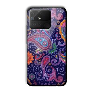 Purple Art Customized Printed Glass Back Cover for Realme Narzo 50A