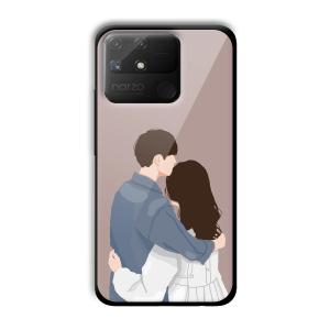 Cute Couple Customized Printed Glass Back Cover for Realme Narzo 50A