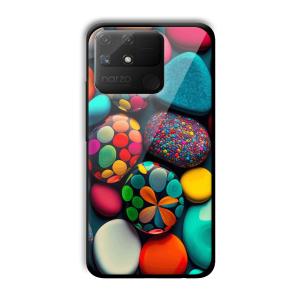 Colored Pebbles Customized Printed Glass Back Cover for Realme Narzo 50A