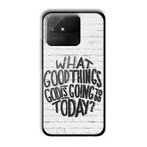 Good Thinks Customized Printed Glass Back Cover for Realme Narzo 50A