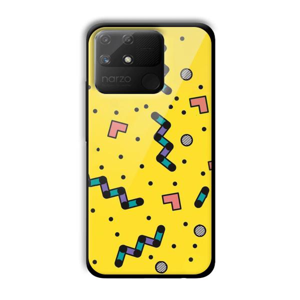 Yellow Game Customized Printed Glass Back Cover for Realme Narzo 50A