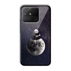 Astronaut Panda Customized Printed Glass Back Cover for Realme Narzo 50A