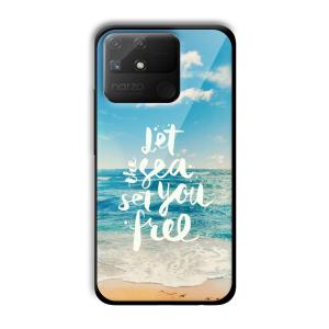 Let the Sea Set you Free Customized Printed Glass Back Cover for Realme Narzo 50A