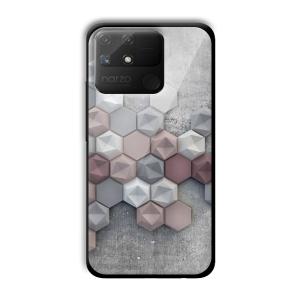 Blocks of Grey Customized Printed Glass Back Cover for Realme Narzo 50A