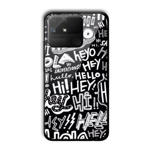 Hello Customized Printed Glass Back Cover for Realme Narzo 50A