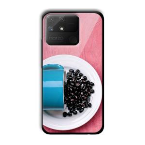 Coffee Beans Customized Printed Glass Back Cover for Realme Narzo 50A