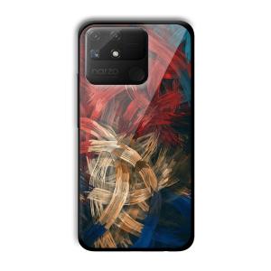 Painted Frame Customized Printed Glass Back Cover for Realme Narzo 50A