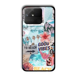 To the Beach Customized Printed Glass Back Cover for Realme Narzo 50A