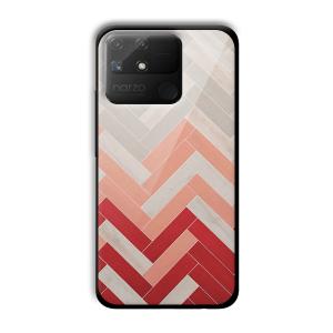 Light Red Customized Printed Glass Back Cover for Realme Narzo 50A