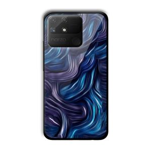 Blue Waves Customized Printed Glass Back Cover for Realme Narzo 50A