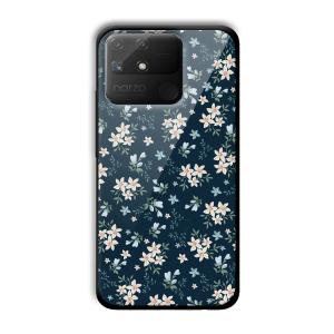 Little Flowers Customized Printed Glass Back Cover for Realme Narzo 50A