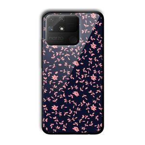 Little Pink Petals Customized Printed Glass Back Cover for Realme Narzo 50A