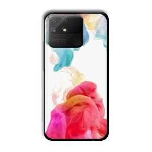 Water Colors Customized Printed Glass Back Cover for Realme Narzo 50A