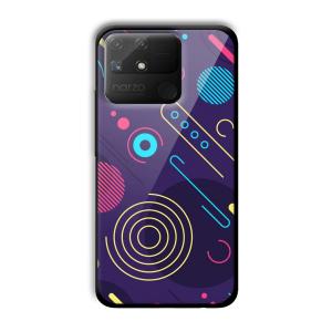 Purple Music Customized Printed Glass Back Cover for Realme Narzo 50A