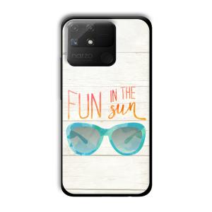 Fun in the Sun Customized Printed Glass Back Cover for Realme Narzo 50A