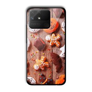 Gingerbread Customized Printed Glass Back Cover for Realme Narzo 50A