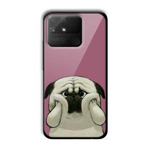 Chubby Dogo Customized Printed Glass Back Cover for Realme Narzo 50A
